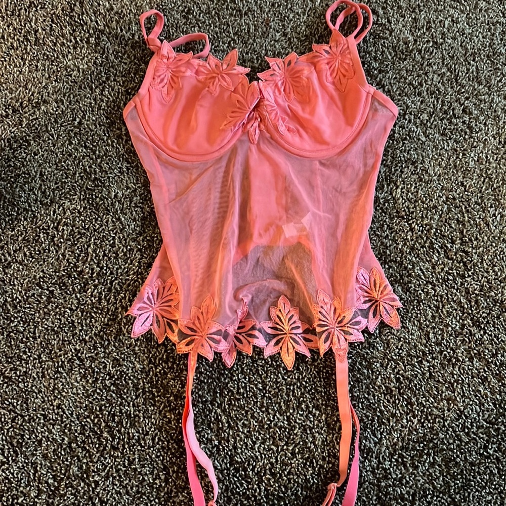 Victoria’s Secret Y2K Coral Sheer Corset